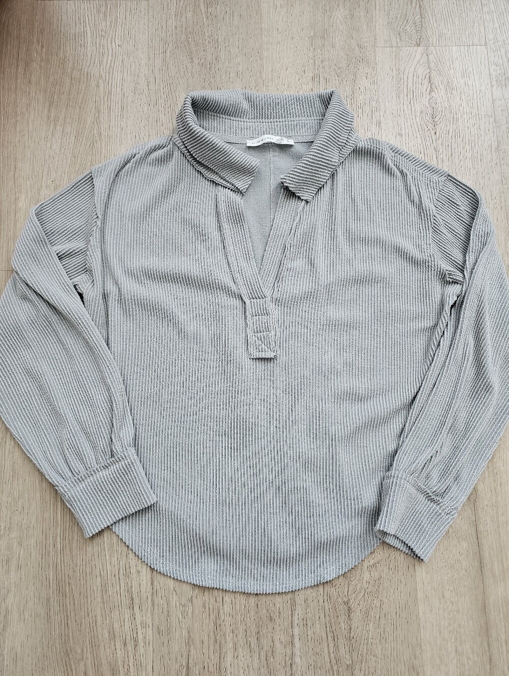 Altar'd State Light Blue Ribbed Pullover - Picture 2 of 9